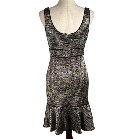 Like new! Donna Morgan Metallic Knit Fit & Flare Dress – Size 2 - Picture 3 of 12